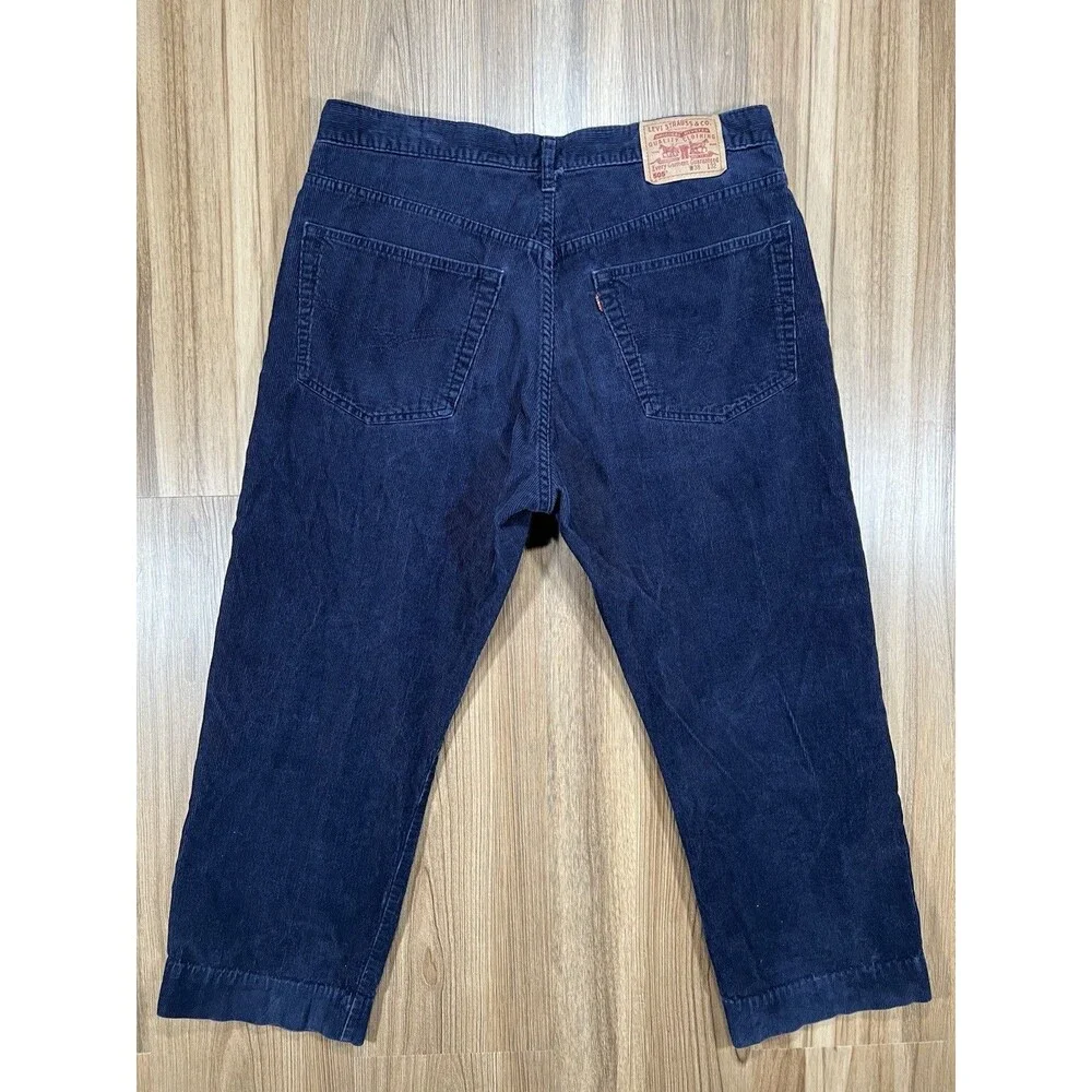 Levi’s 505 Y2K Corduroy Pants 38x32 Men’s Navy Blue Straight